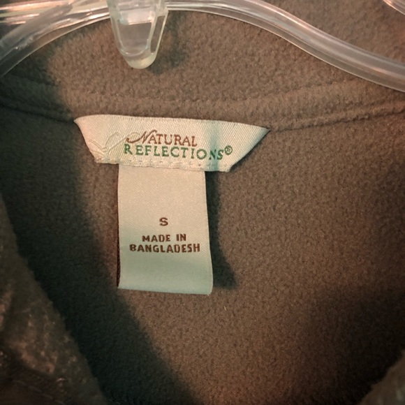 Brown fleece zip up jacket - Picture 3 of 4